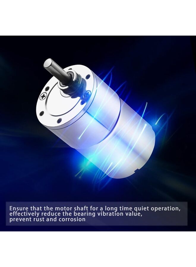 يُسلِّم محرك تروس كهربائي عالي العزم يعمل بتيار مستمر 12 فولت، مزود بنظام تخفيض سرعة دقيق، وعمود إخراج لا مركزي، وعلبة تروس بقطر 37 مم (الحجم: 100 دورة في الدقيقة). - Image 4